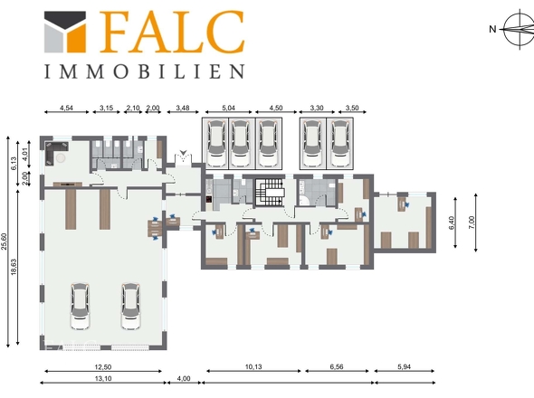 Grundriss EG & Halle