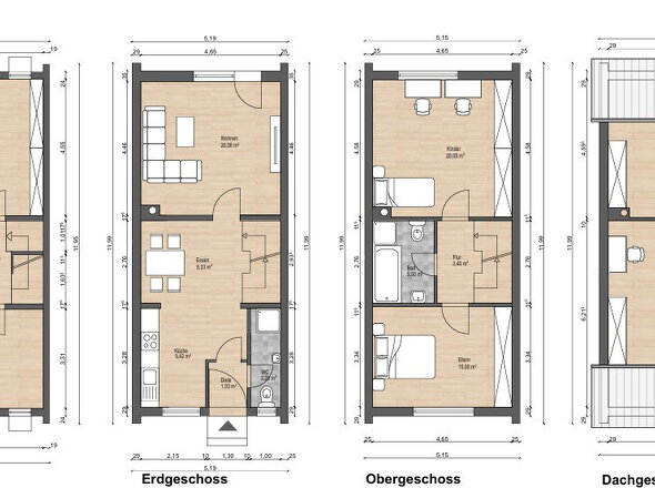 Grundrisse bemaßt u. optimiert RMH Reppenstedt