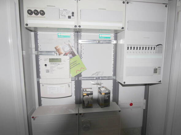 Moderner Stromsicherheitsschrank mit FI-Schalter