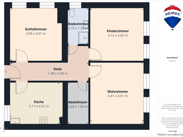 REMAX Immobilien DeLux Eigentumswohnung Grundriss Schwalbach Mark Borowicz