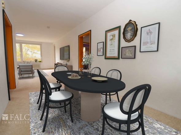 Esszimmer (virtuell möbliert)