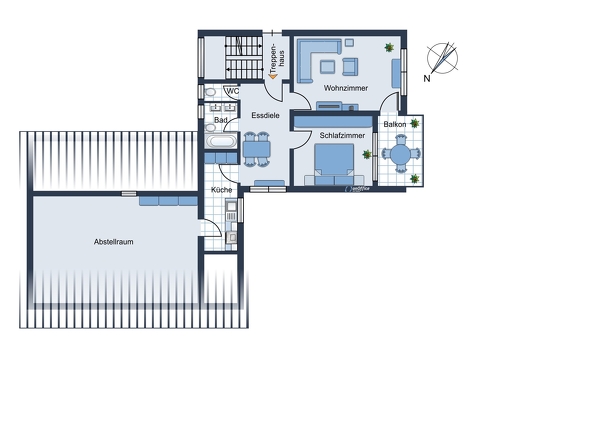 1.OG rechts - Wohnung 3