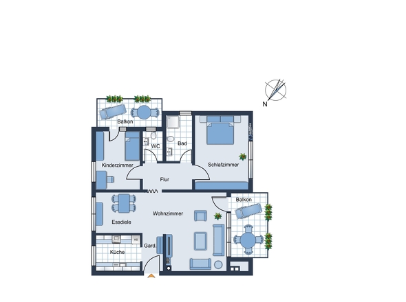 1.OG links - Wohnung 4