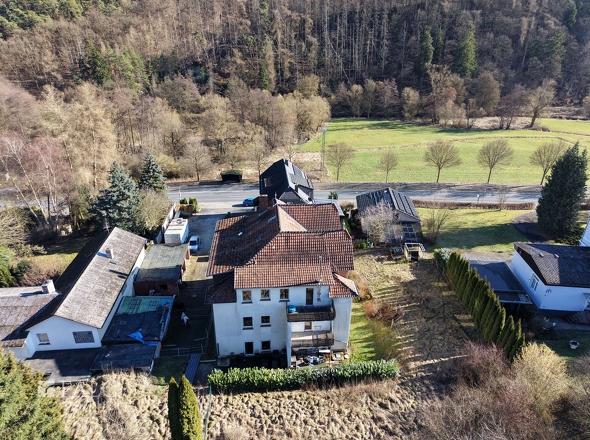 Hausansicht hinten von oben 