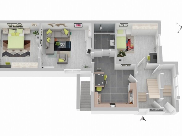 Raumaufteilung unten