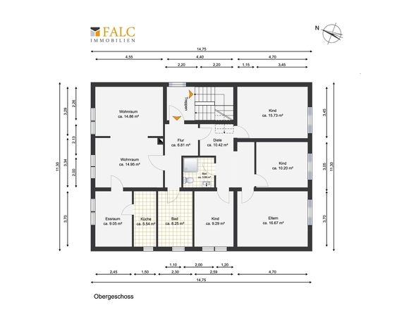 Grundriss Obergeschoss