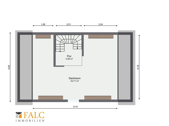Grundriss Dachgeschoss/Studio