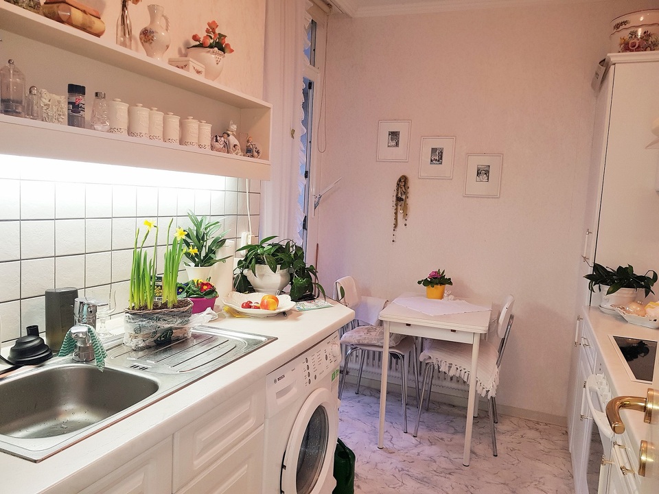 Küche mit Einbauküche