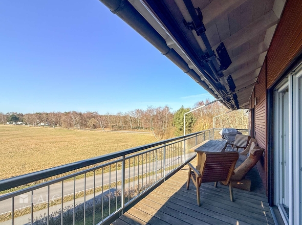 Balkon mit Blick Richtung Ostsee
