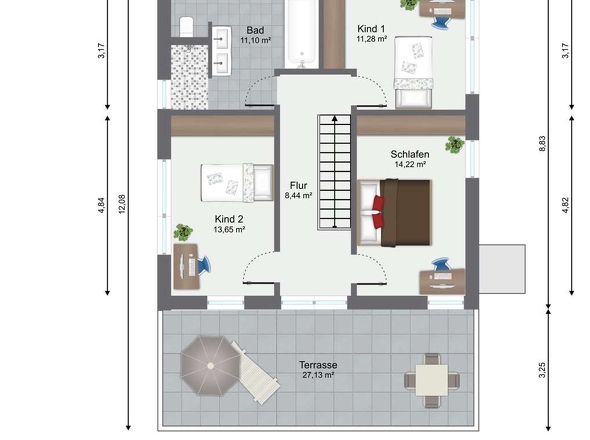 Grundriss Obergeschoss