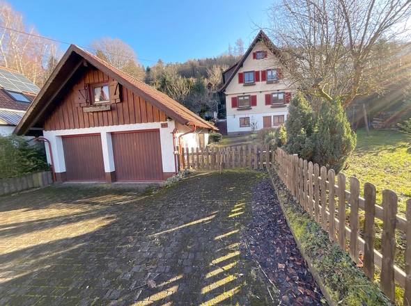 Hausansicht mit DoGarage Hofeinfahrt