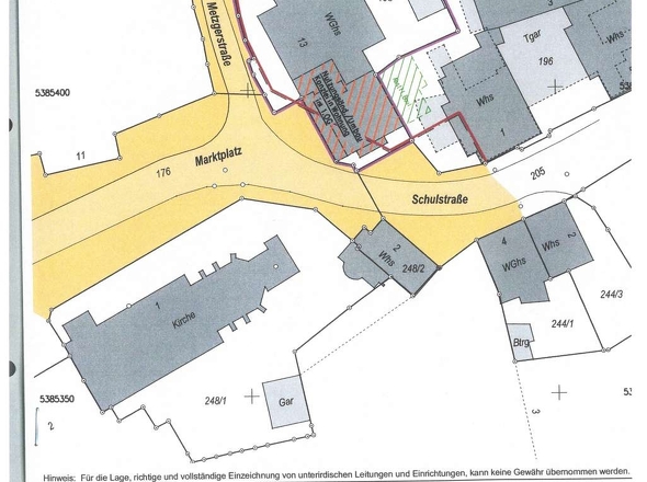 Amtl. Lageplan Marktplatz 13, WIS 