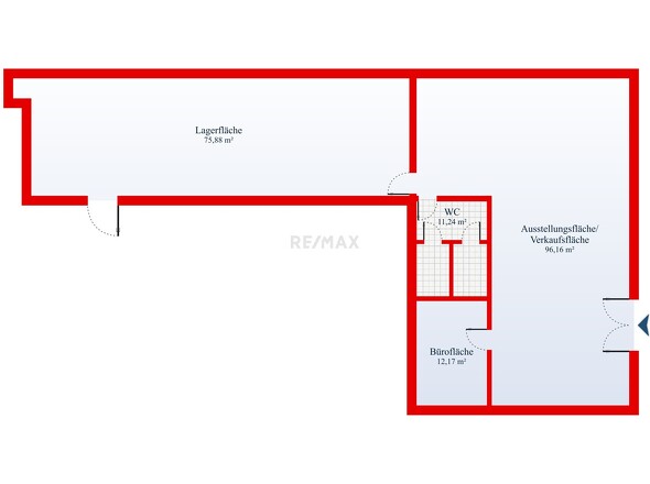 Der Grundriss dient ausschließlich der veranschaulichenden Darstellung und erhebt keinen Anspruch auf Maßstabstreue oder Vollständigkeit.