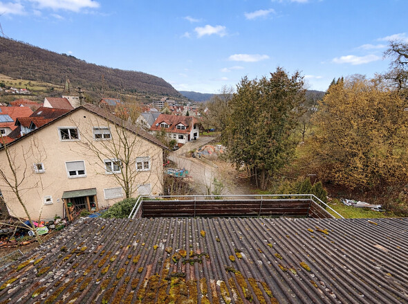 Terassendach und Ausblick