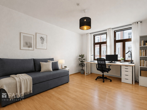 Büro/Gästezimmer virtuell eingerichtet