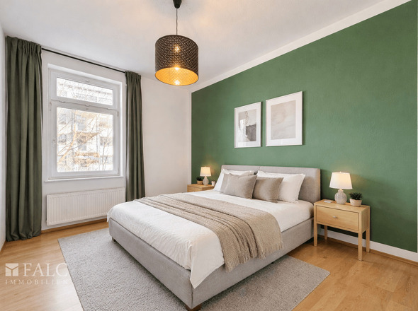 Schlafzimmer virtuell eingerichtet