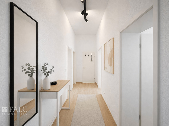 Flur virtuell eingerichtet