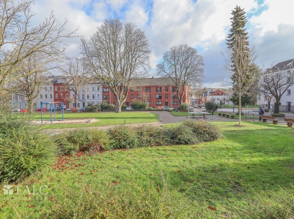 Blick auf den Spielplatz