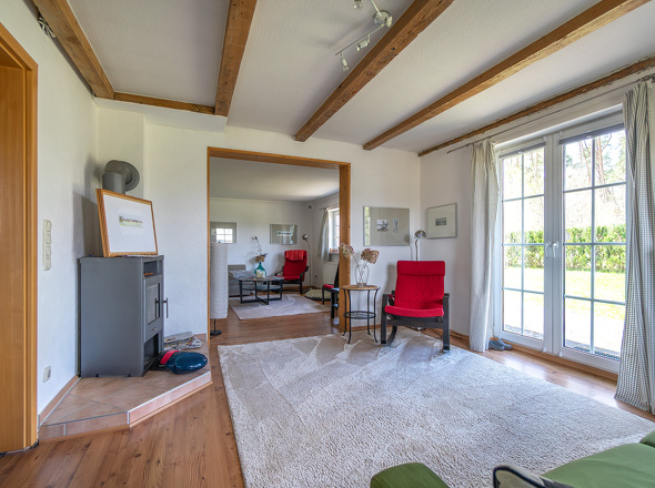 EG - Wohnzimmer mit Kaminofen