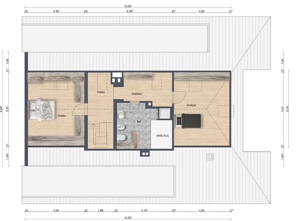 Grundriss Spitzboden