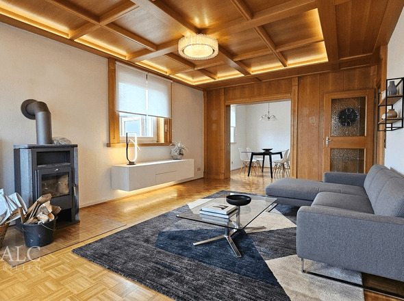 Wohnzimmer virtuell möbliert