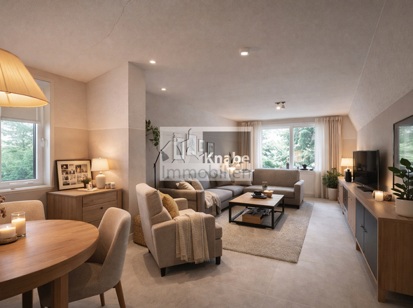 Wohn- u. Esszimmer OG Modernisierungsvorschlag KI generiert