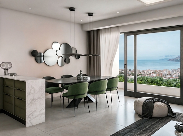 Küche und Essbereich