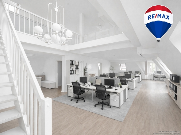 Büro durch KI möbliert 