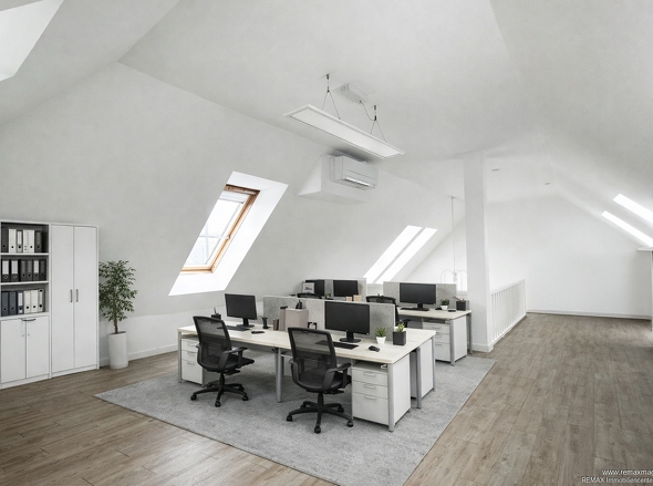 Büro durch KI möbliert 