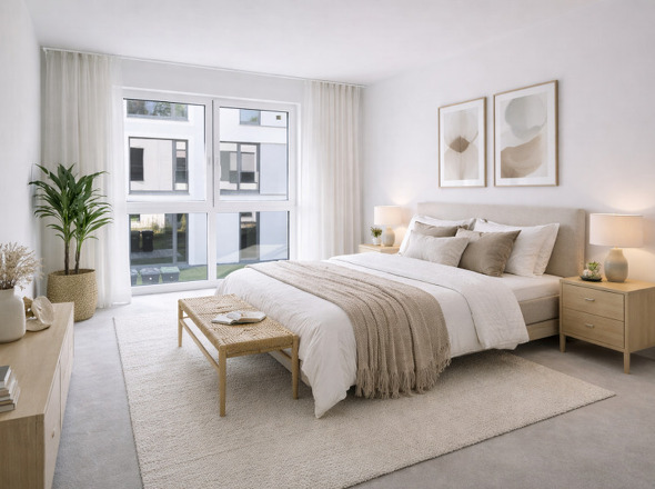 Visualisierung eines Schlafraumes