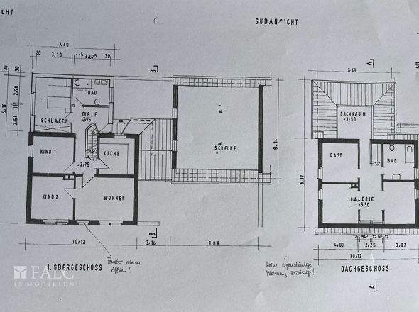 Grundriss Obergeschoss & Dachgeschoss