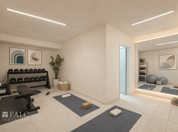 Einrichtungsbeispiel Fitnessraum