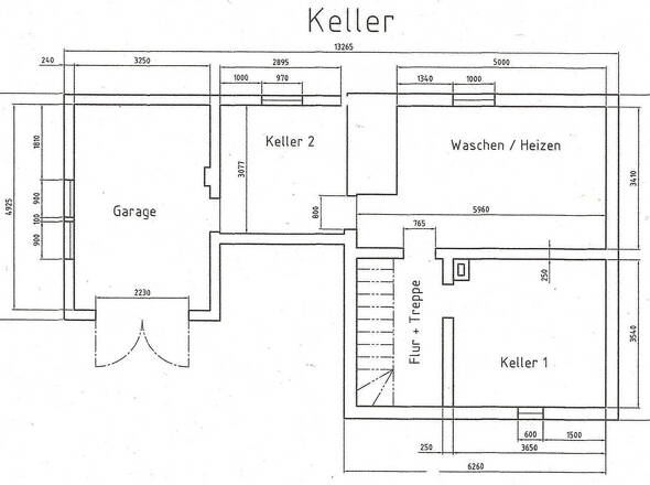 Grundriss Keller