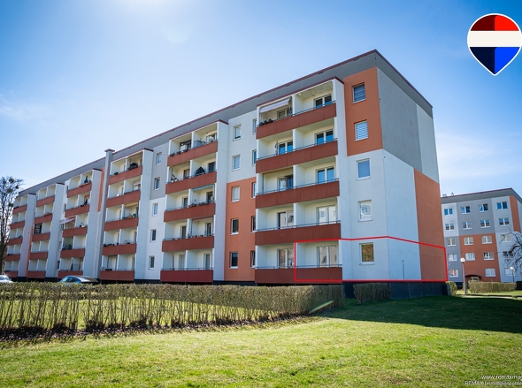 Blick auf den Balkon 