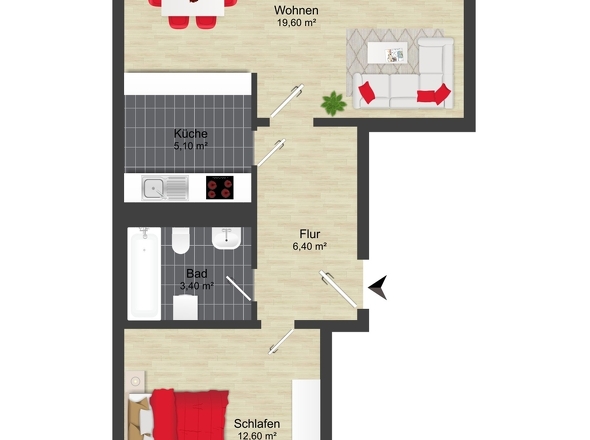 Grundriss Hochparterre