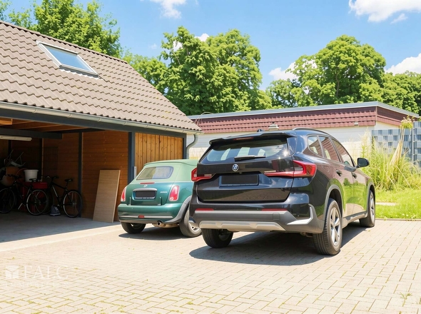 Garage und Stellplatz 
