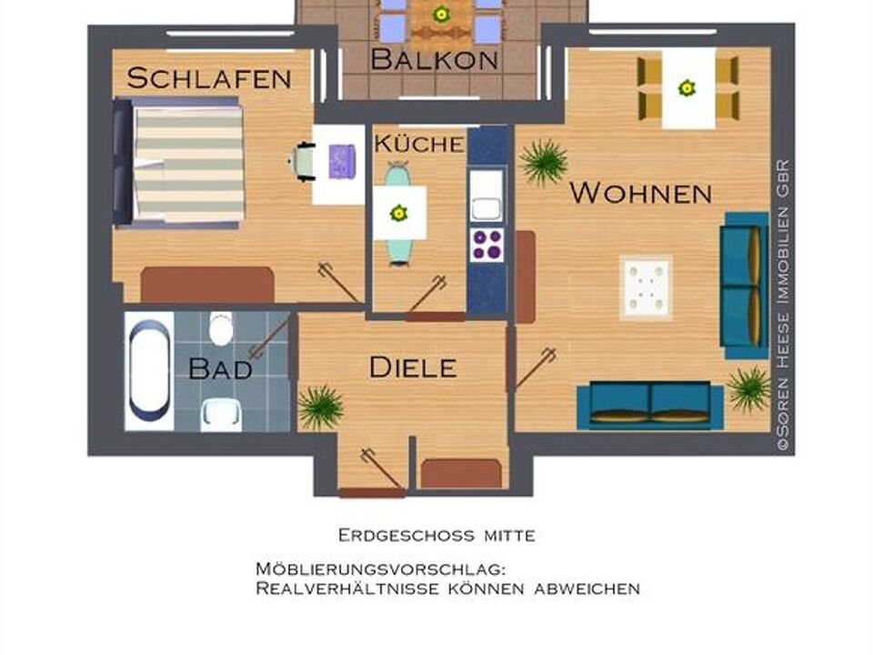 Die Raumaufteilung