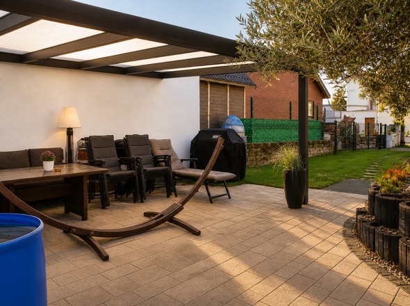 Überdachte Terrasse