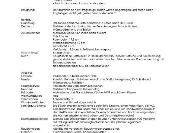 Baubeschreibung