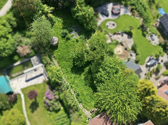 Garten von oben