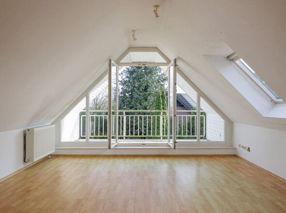 Dachgeschoss Blick auf die Loggia