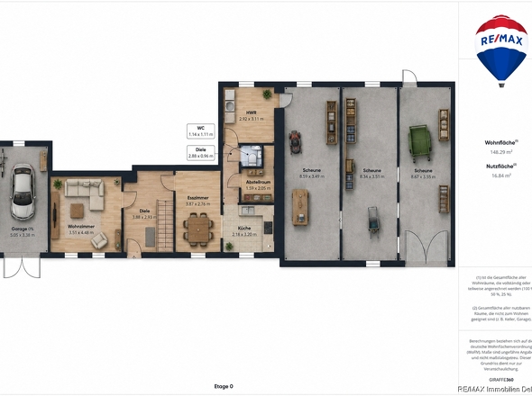 REMAX Immobilien DeLux Einfamilienhaus Grundriss EG Blieskastel Mark Matthias Borowicz 