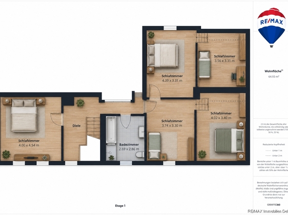 REMAX Immobilien DeLux Einfamilienhaus Grundriss OG Blieskastel Mark Matthias Borowicz 