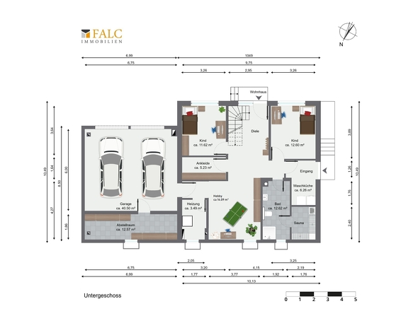 Grundriss Untergeschoss alternativ