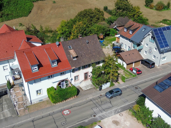Die Doppelhaushälfte von oben