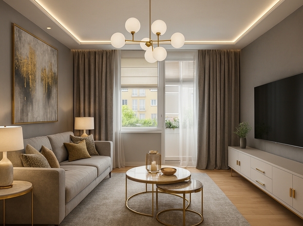 Wohnzimmer KI-generierter Vorschlag