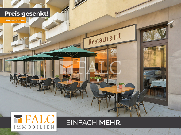 Restaurant mit Außentischen KI generiert