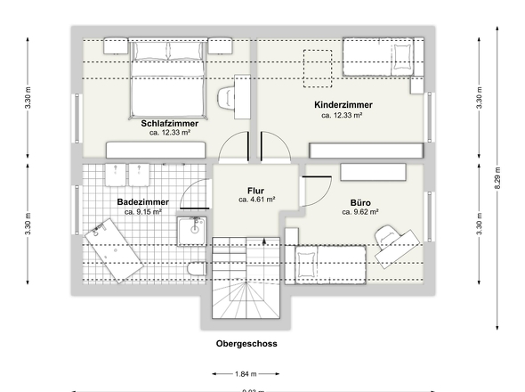 Grundriss Obergeschoss