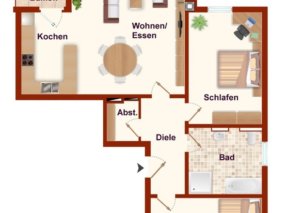im Obergeschoss
