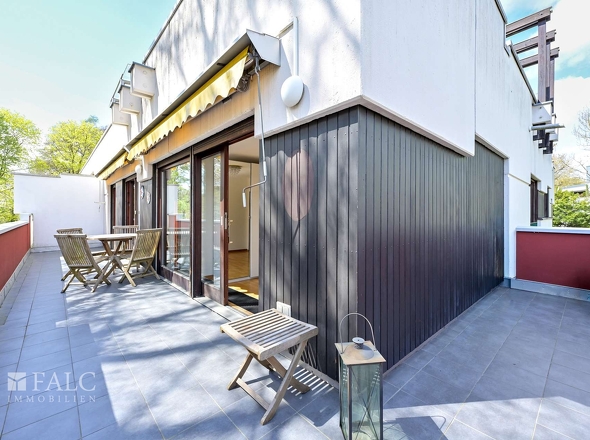 Terrasse über Eck